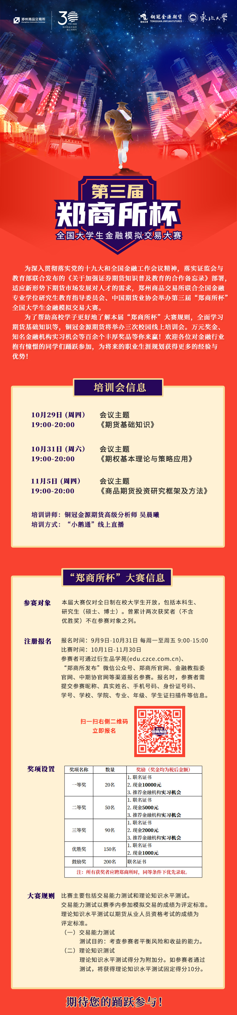 【“鄭商所杯”線上培訓會】期貨市場發展情況及基本交易規則線上講座